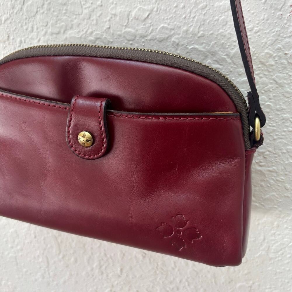 Patricia Nash Susanna Bag Red Burgundy Leather Small Purse Crossbody $199